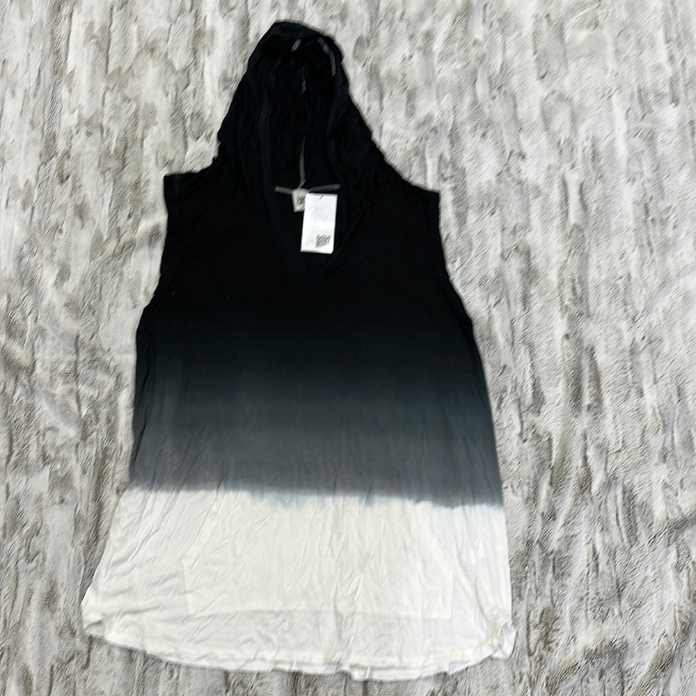 NWT Sew in Love V Neck Ombre Hooded Swim Coverup Top Dress 3XL